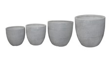 Set 4 buc. ghivece decorative, Verveta, Gri, 44x44x43 cm