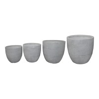 Set 4 buc. ghivece decorative, Verveta, Gri, 44x44x43 cm - 1