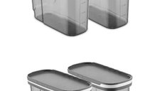 Set 4 cutii de depozitare alimente BNMKUCUKERZAK4, Antracit