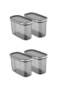 Set 4 cutii de depozitare alimente BNMKUCUKERZAK4, Antracit - 1
