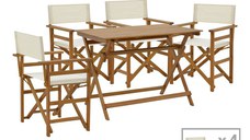 Set 5 buc masă și scaune pliabile de grădină Bistrual-Jaybo Maro 100x65x72 cm