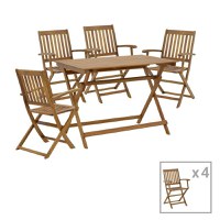 Set 5 buc masă și scaune pliabile de grădină Joter-Jaybo Maro 100x65x72 cm - 1