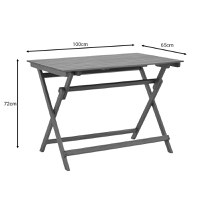 Set 5 buc masă și scaune pliabile de grădină Joter-Jaybo Maro 100x65x72 cm - 8