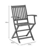 Set 5 buc masă și scaune pliabile de grădină Joter-Jaybo Maro 100x65x72 cm - 9