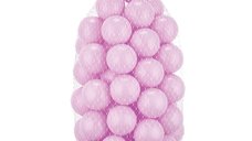 Set 50 de bile plastic Liliac 7x7 cm
