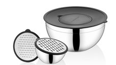 Set 6 cutii pentru depozitarea alimentelor N18100, Argintiu din oțel inoxidabil