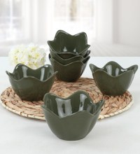 Set boluri ceramice (6 bucati) Macd700 Verde inchis 11.8x11.8x7.5 cm - 1
