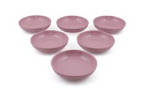 Set boluri de sos din ceramica (6 bucati) Mayd100 Roz 13x13x3.3 cm - 2