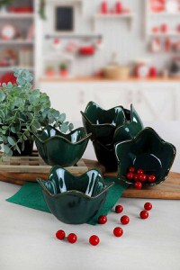 Set boluri pentru aperitive (6 bucati) Macd700 Verde inchis 12x12x12 cm - 1