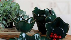 Set boluri pentru aperitive (6 bucati) Macd700 Verde inchis 12x12x12 cm