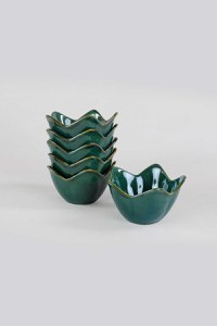 Set boluri pentru aperitive (6 bucati) Macd700 Verde inchis 12x12x12 cm - 3