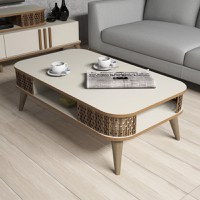 Set Comoda TV si Masuta de Cafea Living Eylül Cream - 4