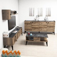 Set Complet Living Lidya 2 Walnut-Marble - 3