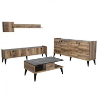 Set Complet Living Lidya 2 Walnut-Marble - 4