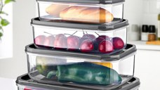 Set cutii de depozitare (5 bucati) EMBSEF05 Transparent 22.5x15x8 cm