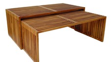 Set de 2 mese de gradina Tinnie Boho Pako World Natural 116x60x46 cm