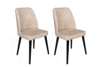 Set de 2 scaune Dallas-520, Bej- Negru - 1
