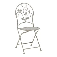 Set de 3 buc masa si scaune de gradina Abriel gri metalic antichizat 60x60x71 cm - 2