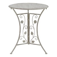 Set de 3 buc masa si scaune de gradina Abriel gri metalic antichizat 60x60x71 cm - 7