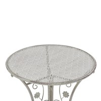 Set de 3 buc masa si scaune de gradina Abriel gri metalic antichizat 60x60x71 cm - 8