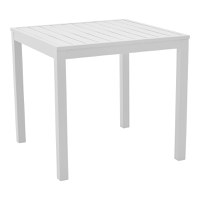 Set de 3 buc masa si scaune de gradina Kliton-Elation aluminiu alb 80x80x74 cm - 2
