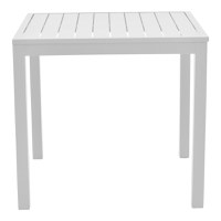 Set de 3 buc masa si scaune de gradina Kliton-Elation aluminiu alb 80x80x74 cm - 4