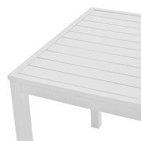 Set de 3 buc masa si scaune de gradina Kliton-Elation aluminiu alb 80x80x74 cm - 5