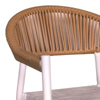 Set de 3 buc masa si scaune de gradina Kliton-Elation aluminiu alb 80x80x74 cm - 7