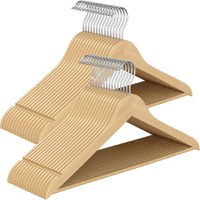 Set de 30 umerase din lemn, Songmics, Natural, 43 x 21 cm - 1