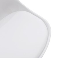 Set de 5 buc masa si scaune Gaston-Cuba plastic PP si MDF alb-sonoma 120x80x75 cm - 4