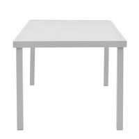 Set de 7 buc masa si scaune de gradina Kliton-Raven aluminiu alb 150x80x74 cm - 7