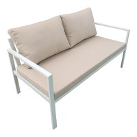 Set de gradina 4 buc. Gardenly, Alb, 141x68.5x72 cm - 3