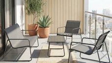 Set de gradina 4 buc. Veranda, Antracit, 110x74x75 cm