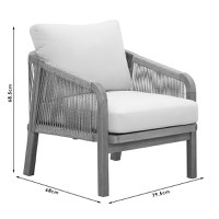 Set de gradina masa si scaune 4 bucati Malibu lemn de salcam natural, material textil bej - 5