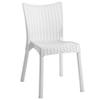 Set de gradina masa si scaune Groovy-Confident set 5 piese plastic alb 80x80x74.5cm - 3