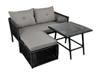 Set de gradina Shangai 8 Gri 158x62x62 cm - 1