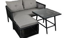 Set de gradina Shangai 8 Gri 158x62x62 cm