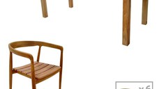 Set dining Booby-Wooly, Pako World, Natural, 7 piese