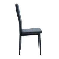 Set dining Cuba-Parker, Pako World, 5 piese, MDF, Sonoma-Negru, 70x70x75 cm - 4