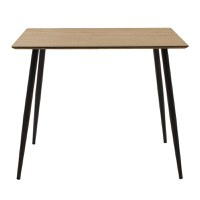 Set dining Cuba-Parker, Pako World, 5 piese, MDF, Sonoma-Negru, 70x70x75 cm - 6