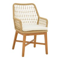 Set dining Elaiza-Wooly, Pako World, 7 piese, Bej-Natural, 220x90x75 cm - 2