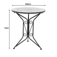 Set dining Sellis, Pako World, 3 piese, Mozaic, Negru - 12