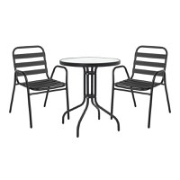 Set dining Sussie, Pako World, Metal Negru, 60x60x70 cm - 1