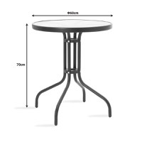 Set dining Sussie, Pako World, Metal Negru, 60x60x70 cm - 9