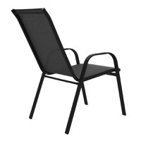 Set dining Valor-Calan, Pako World, Metal, Negru, textil, 110x60x70 cm - 3