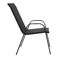Set dining Valor-Calan, Pako World, Metal, Negru, textil, 110x60x70 cm - 4