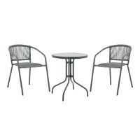 Set dining Watson-Lindaria, Pako World, Antracit, 60x60x70 cm - 1