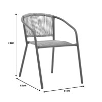 Set dining Watson-Lindaria, Pako World, Antracit, 60x60x70 cm - 8