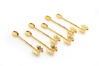 Set lingurite cafea fluturas 6 bucati PLTN114 Auriu 3x1.6x12 cm - 2