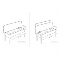 Set Masa Scaune Vina 1053 - Antracit, Walnut - 3